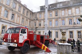 Пожар в здании Львовской областной больницы