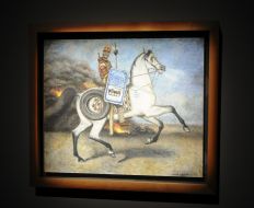 Painting at the "Revolution" exhibition"