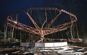 A carousel in an amusement park in Pripyat
