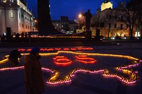 The action "Light a candle of memory" in Lviv