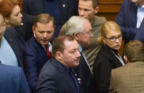 Oleg Lyashko, Boris Tarasyuk and Yulia Timoshenko