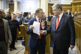 Petro Poroshenko and Oleg Lyashko