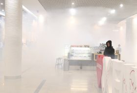 Дым в ТРЦ Ocean Plaza