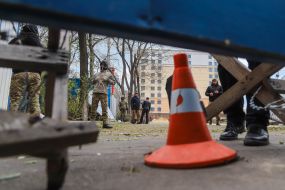 Near the construction site on the Gagarinsky plateau in Odessa