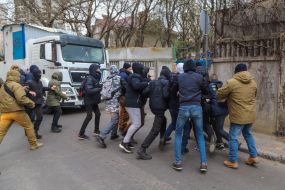 Conflict near the construction site on the Gagarinsky plateau in Odessa