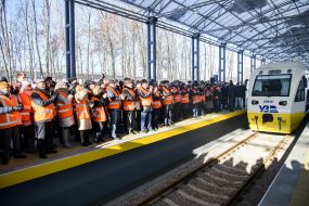 Учасники урочистого запуску регулярного експреса до аеропорту "Бориспіль"