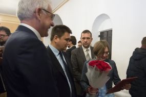 Jacek Chaputovich, Pavlo Klimkin and Natalia Kaplan