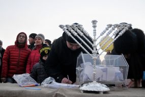 The celebration of Hanukkah in Chernihiv