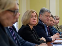 Iryna Gerashchenko, Petro Poroshenko and Stepan Poltorak