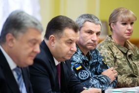 Petro Poroshenko, Stepan Poltorak and Igor Voronchenko