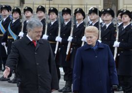 Dalia Grybauskaite and Petro Poroshenko