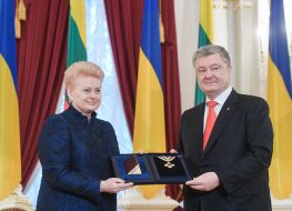 Dalia Grybauskaite and Petro Poroshenko