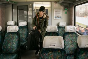 Passenger on the train "Mukachevo - Budapest"