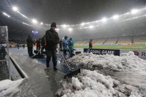 Snow removal at NSC "Olimpiysky"