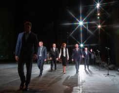 Marina Poroshenko and academy teachers