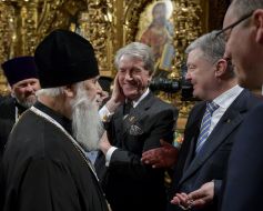 Patriarch Filaret, Viktor Yushchenko and Petro Poroshenko