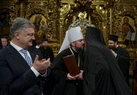 Petr Poroshenko, Metropolitan Epiphanius and Metropolitan Emmanuel