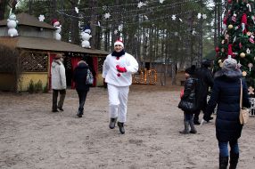 Actor in a snowman costume