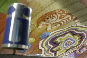 Mural at the Osokorki metro station