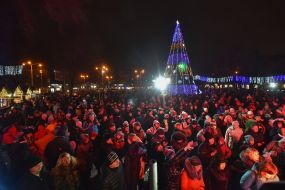 The main Christmas tree in Zaporozhye