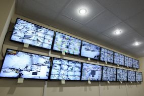 Video from monitor cameras on monitors