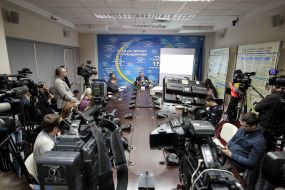 Пресс-конференция министра социальной политики Украины Андрея Ревы