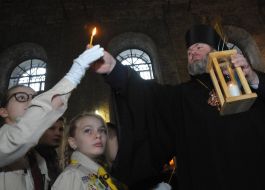 Plast members and priest