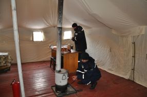 Mobile heating point in the Kirovograd region