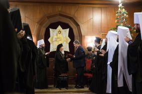 Митрополит Епіфаній, Патріарх Варфоломій та Петро Порошенко