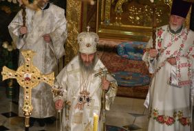 Liturgy on the eve of Christmas in Kiev-Pechersk Lavra
