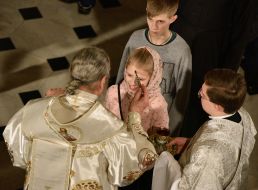 Liturgy on the eve of Christmas in Kiev-Pechersk Lavra