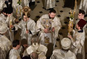 Liturgy on the eve of Christmas in Kiev-Pechersk Lavra