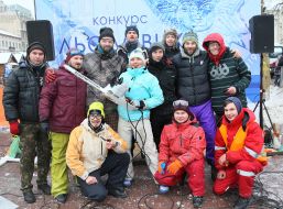 Участники конкурса ледяных скульптур