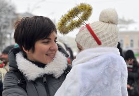 Participants of the festive parade "Den-fest-2019"