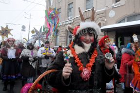 Participants of the festive parade "Den-fest-2019"