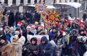 Participants of the festive parade "Den-fest-2019"