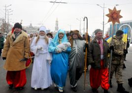 Participants of the festive parade "Den-fest-2019"
