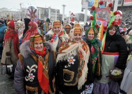 Participants of the festive parade "Den-fest-2019"