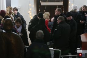 Supporters of Kateryna Amosova in the hall of the NMU them. Bogomolets