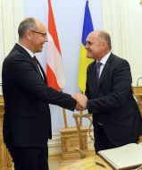 Andriy Parubiy and Wolfgang Sobotka