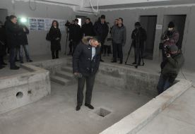 Vitali Klitschko during the inspection of the reconstruction of the kindergarten