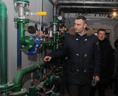 Vitali Klitschko during the inspection of the reconstruction of the kindergarten