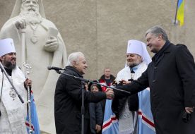 Metropolitan Epiphanius and Petro Poroshenko