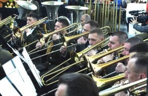 Оркестры ВСУ и Нацгвардии в аэропорту "Борисполь"