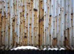 Bullet holes on the building