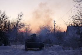 Украинские военнослужащие в зоне ООС