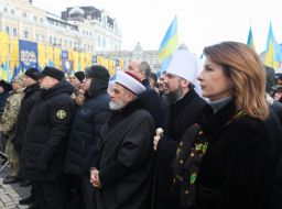 Учасники заходів з нагоди Дня Соборності України