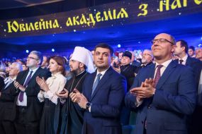 Participants of the festivities on the occasion of the 90th anniversary of Filaret