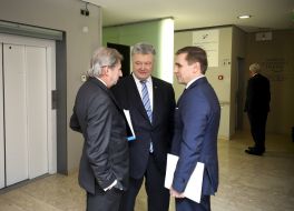 Petro Poroshenko, Johannes Khan and Konstantin Eliseev