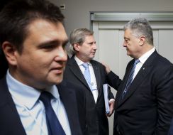 Petro Poroshenko, Johannes Khan and Pavel Klimkin